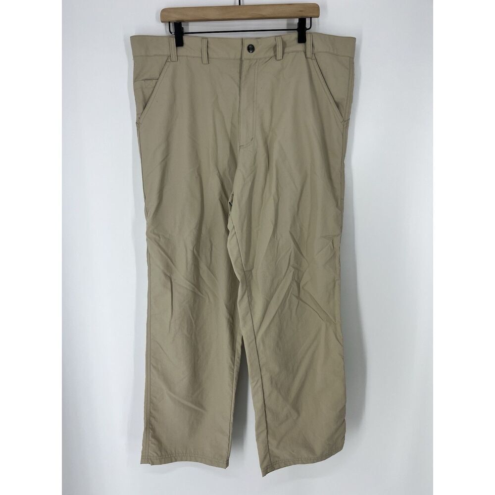 SCOTTEVEST Pants Mens Size 40x30 Khaki Flex Cargo 10 Pocket Tec Relaxed Travel